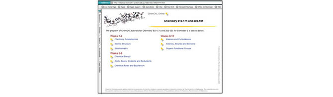 screengrab of chemcal screen